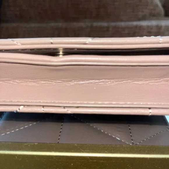 Bebe Tan Quilted Crossbody Bag with Gold Chain - Picture 5 of 6